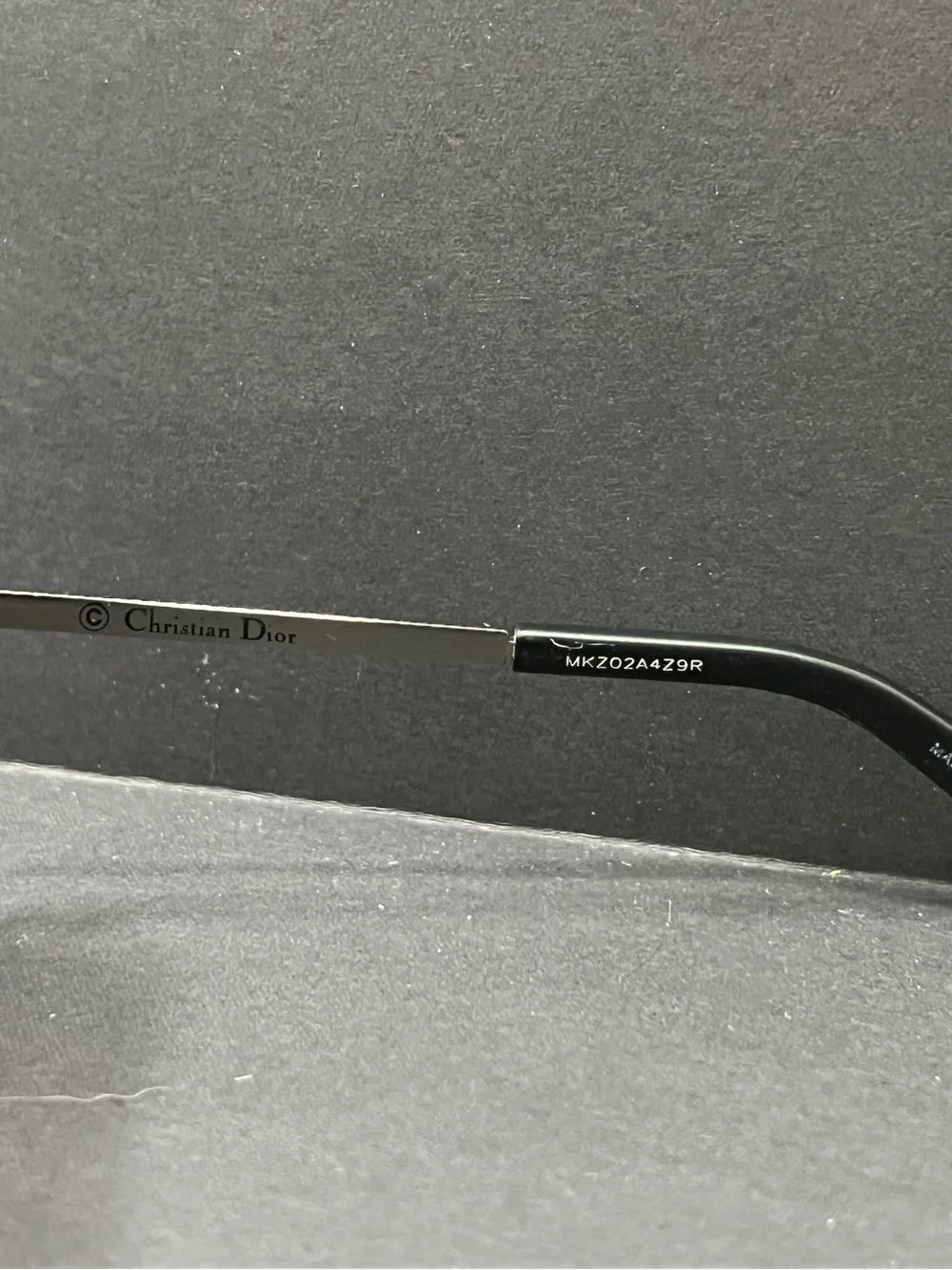 Dior Black Aviator Sunglasses with Dark Lenses